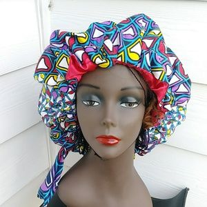 Africa fabric hair bonnet